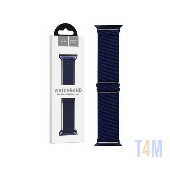 Bracelete Elástica Hoco para iWatch WA04 38/40/41mm Azul Profundo